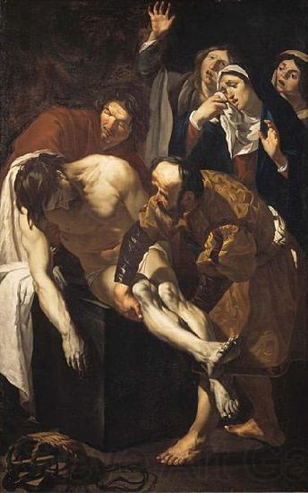 Dirck van Baburen Descent from the cross or lamentation. France oil painting art
